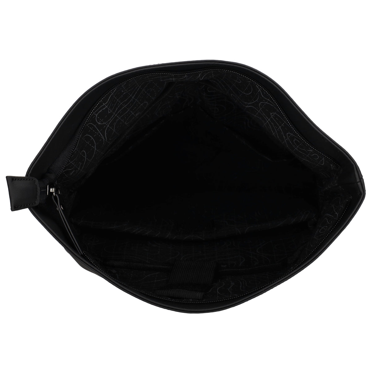 Cityrucksack 36x28cm in Schwarz mit Umschlag und Reißverschluss - leder-accessoires.com