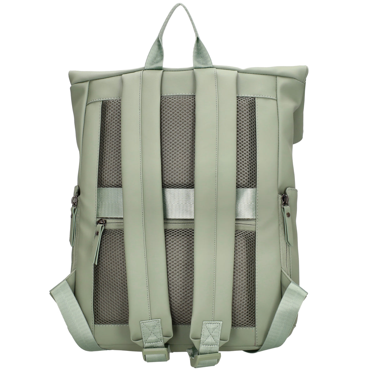 Cityrucksack 36x28cm in Mint mit Umschlag und Reißverschluss - leder-accessoires.com