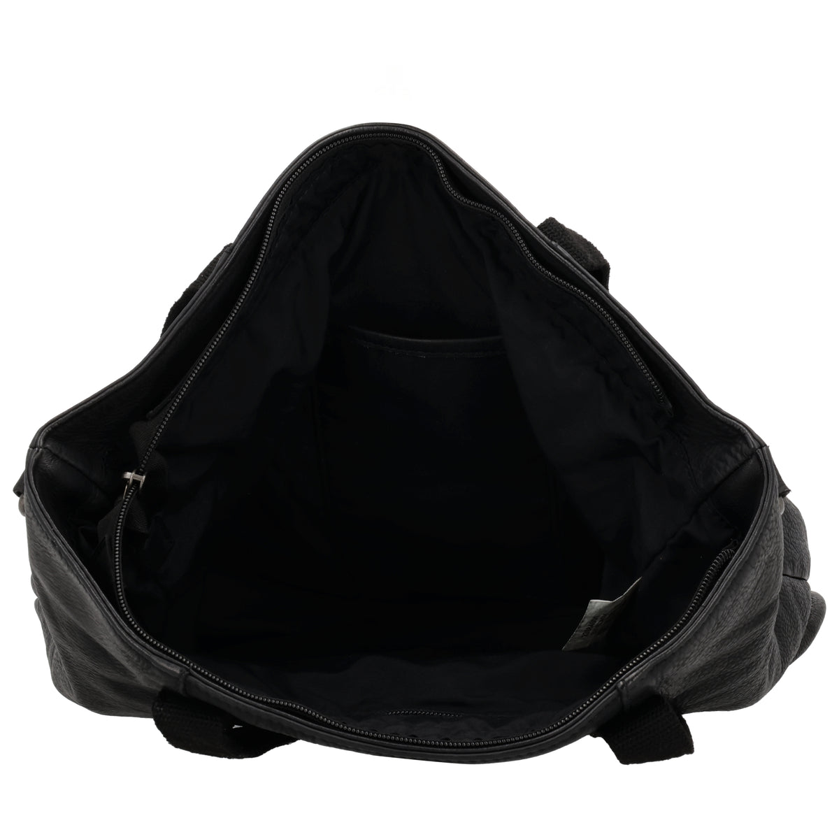 Ledershopper Schwarz 39x37cm – Große Damen Tasche aus Vollrindleder - leder-accessoires.com