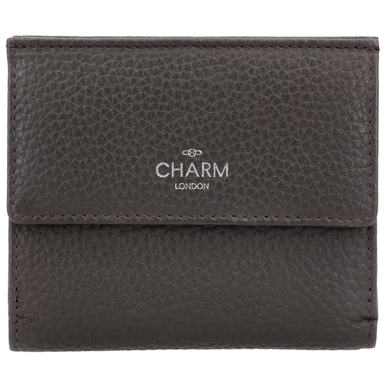Lederbörse 10,5x9cm im Hochformat in Braun mit Druckknopf - leder-accessoires.com