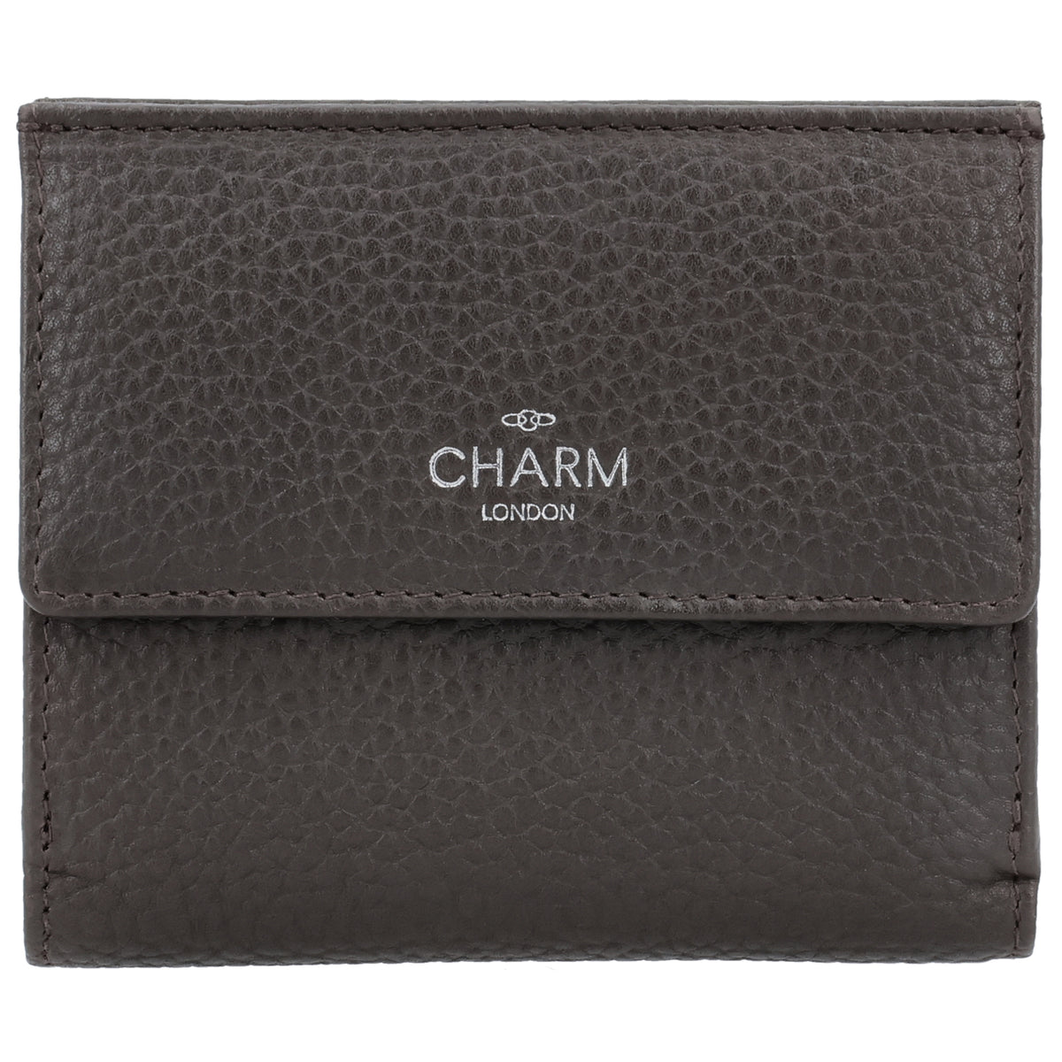 Lederbörse 10,5x9cm im Hochformat in Braun mit Druckknopf - leder-accessoires.com