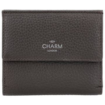 Lederbörse 10,5x9cm im Hochformat in Braun mit Druckknopf - leder-accessoires.com