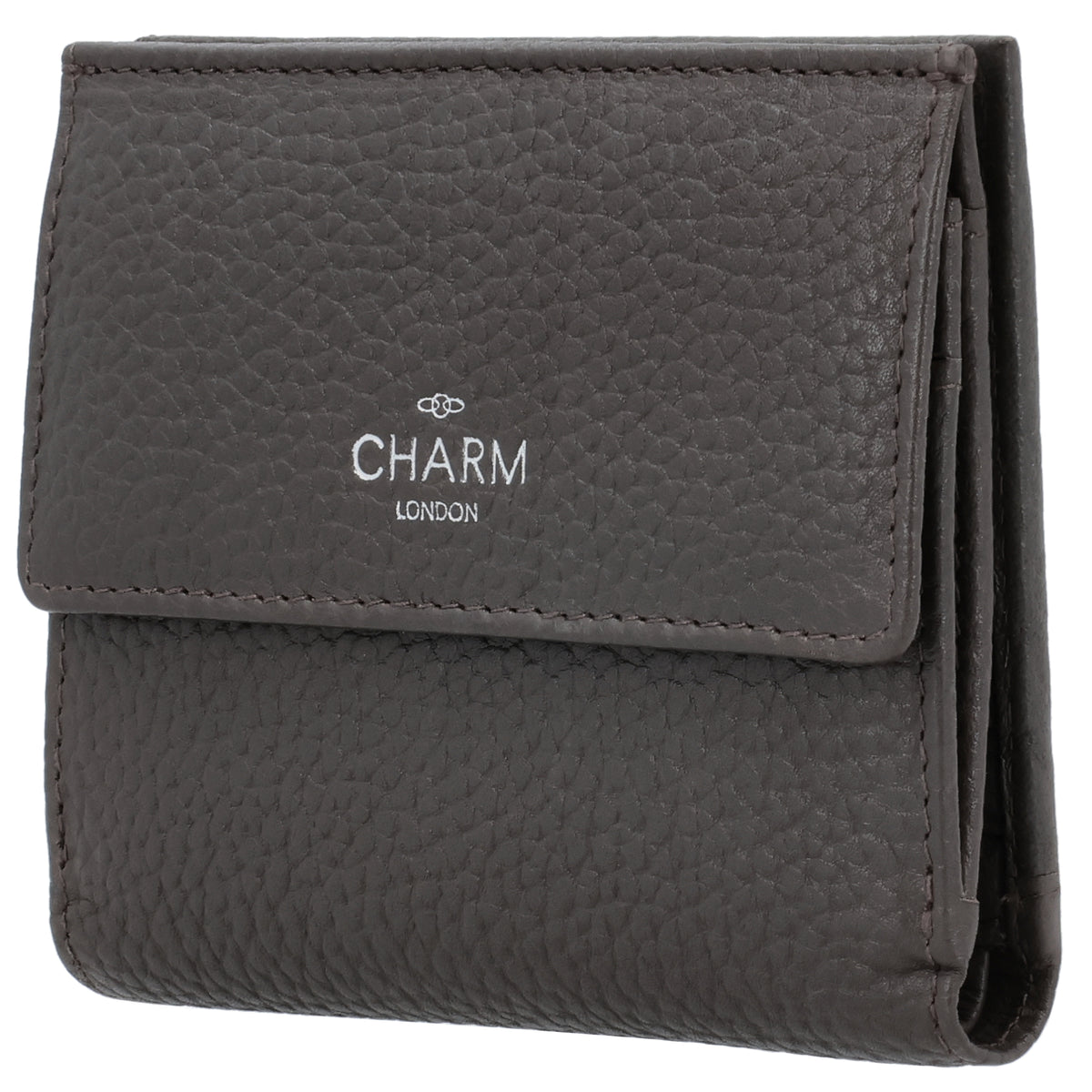 Lederbörse 10,5x9cm im Hochformat in Braun mit Druckknopf - leder-accessoires.com