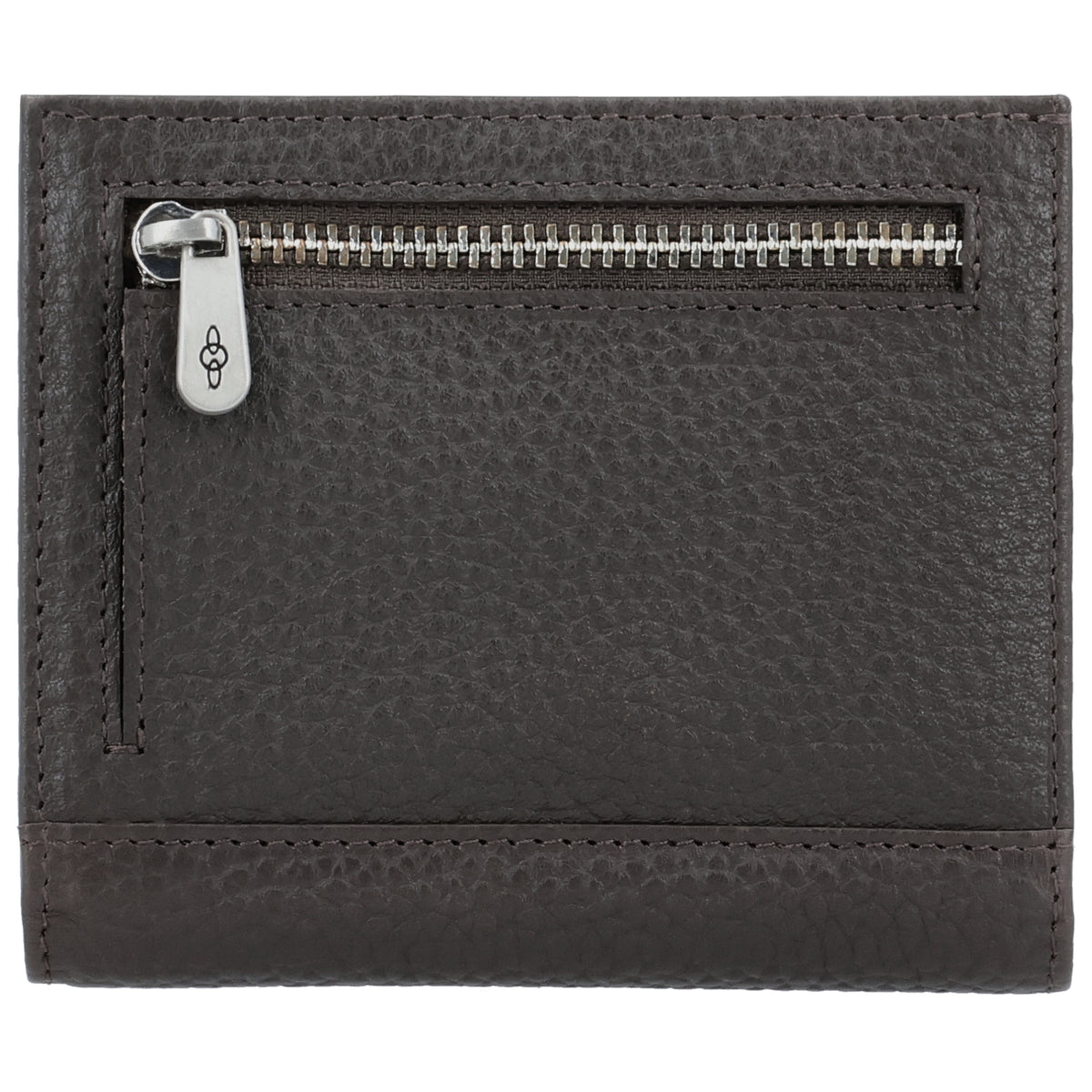 Lederbörse 10,5x9cm im Hochformat in Braun mit Druckknopf - leder-accessoires.com