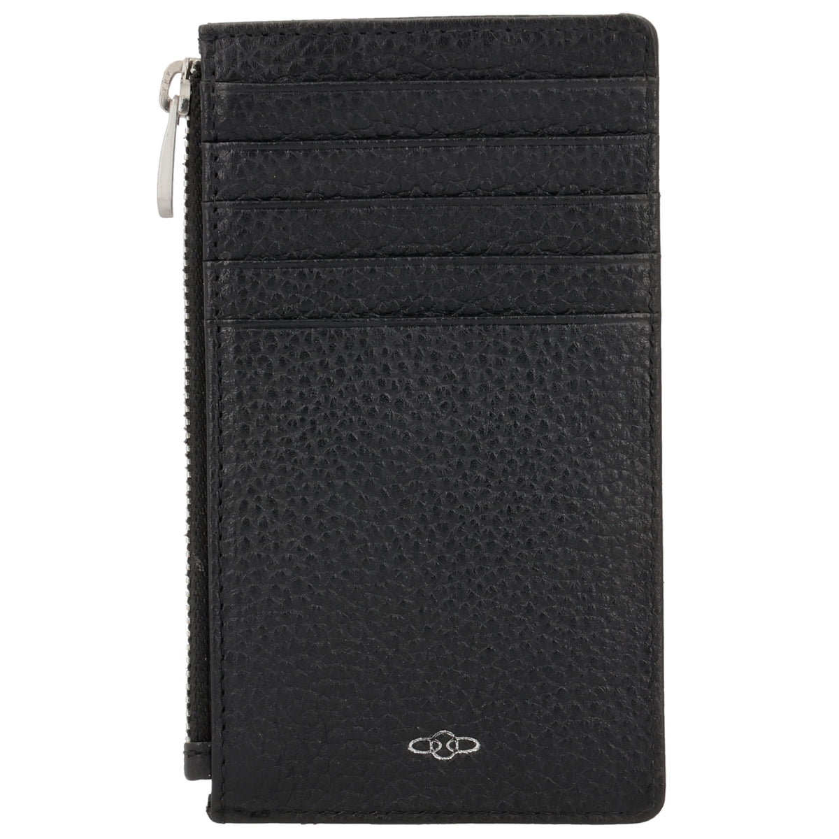 Karten-| Schlüsseletui 13,5x7,5cm in Schwarz mit Reißverschluss - leder-accessoires.com