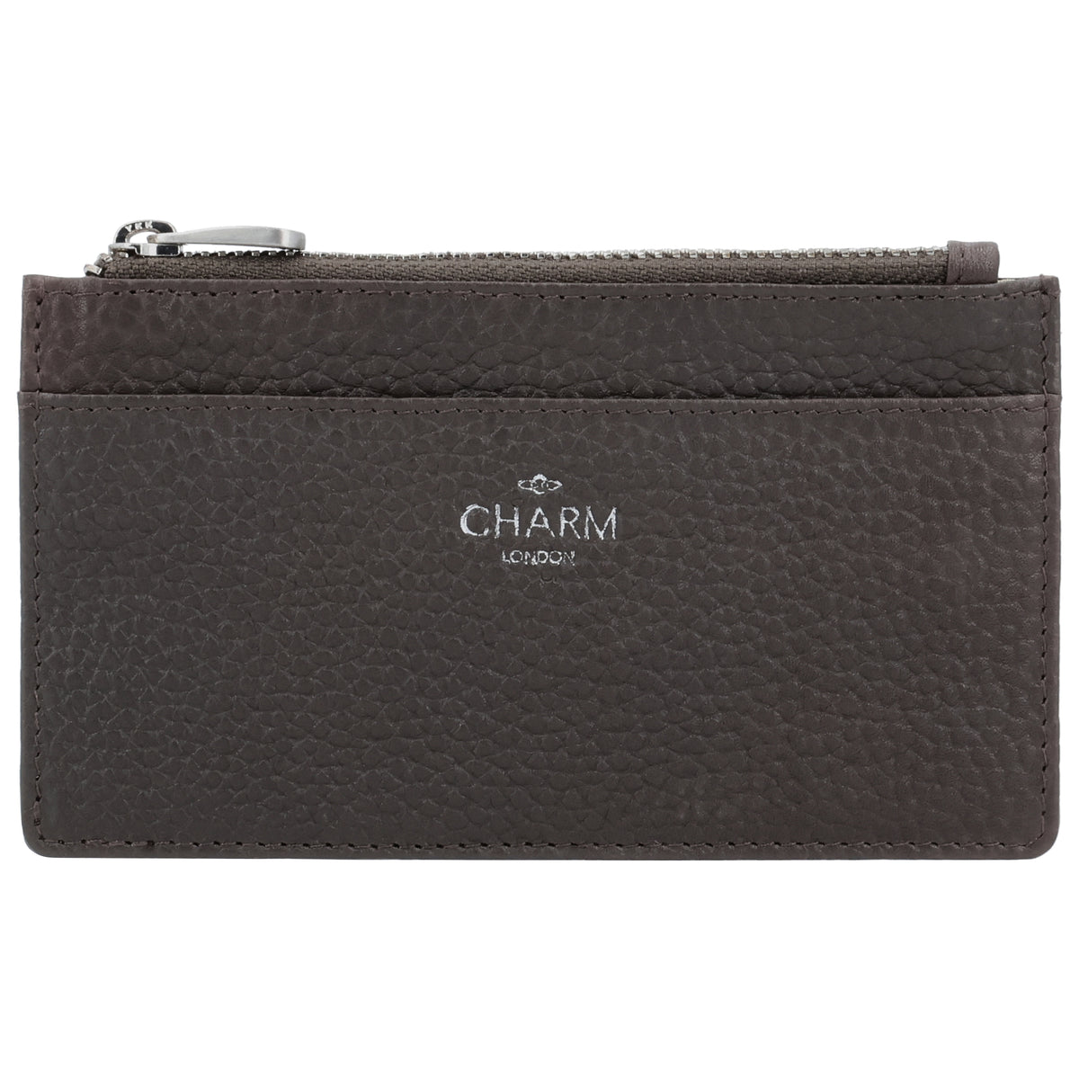 Karten-| Schlüsseletui 13,5x7,5cm in Dunkelbraun mit Reißverschluss - leder-accessoires.com