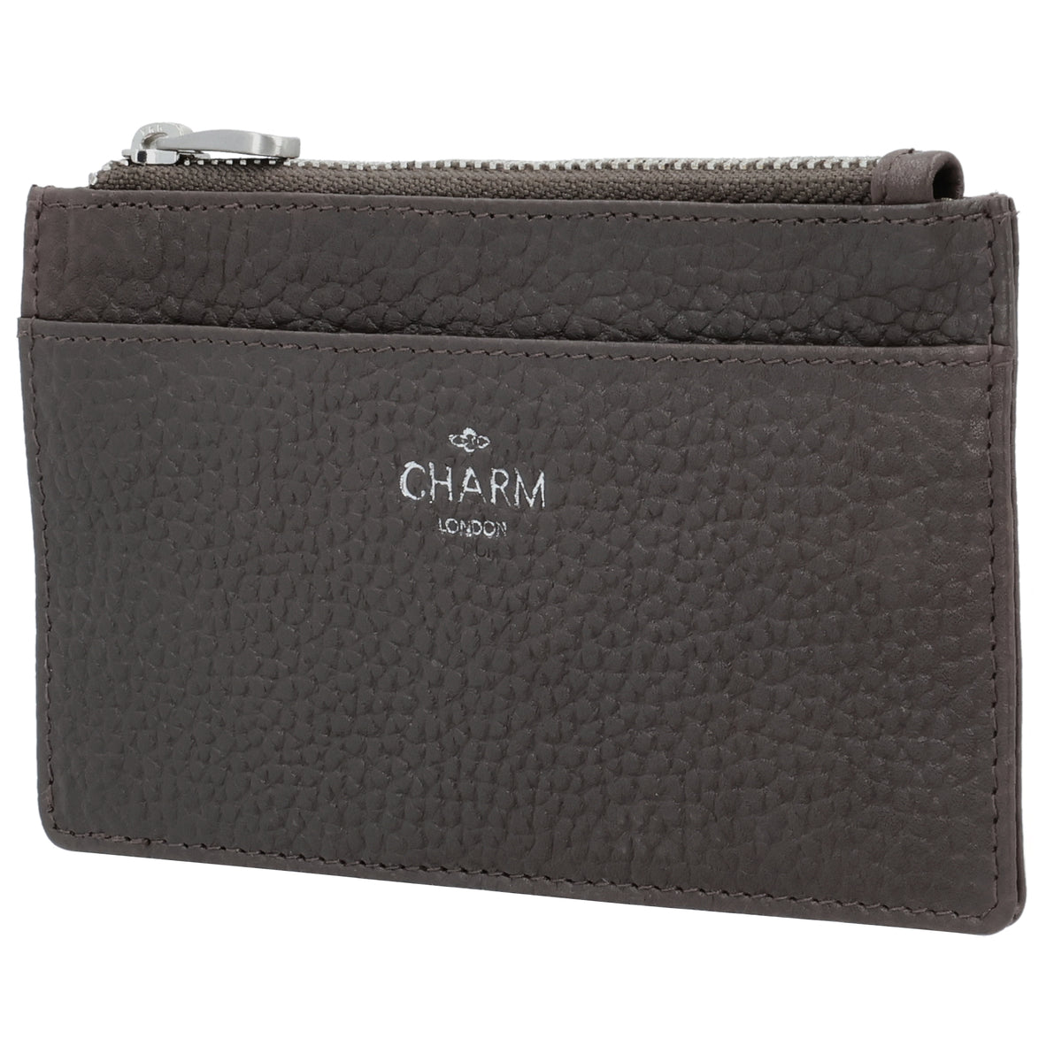 Karten-| Schlüsseletui 13,5x7,5cm in Dunkelbraun mit Reißverschluss - leder-accessoires.com