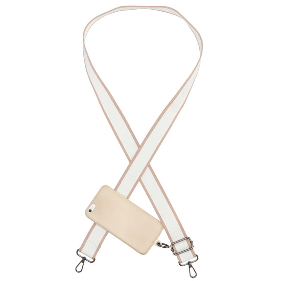 Taschenriemen Creme 140x40cm – Breiter verstellbarer Wechselriemen - leder-accessoires.com