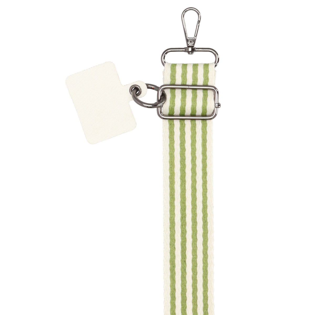 Taschenriemen|Wechselriemen 140cm in Grün|Weiß gestreift mit Karabiner - leder-accessoires.com