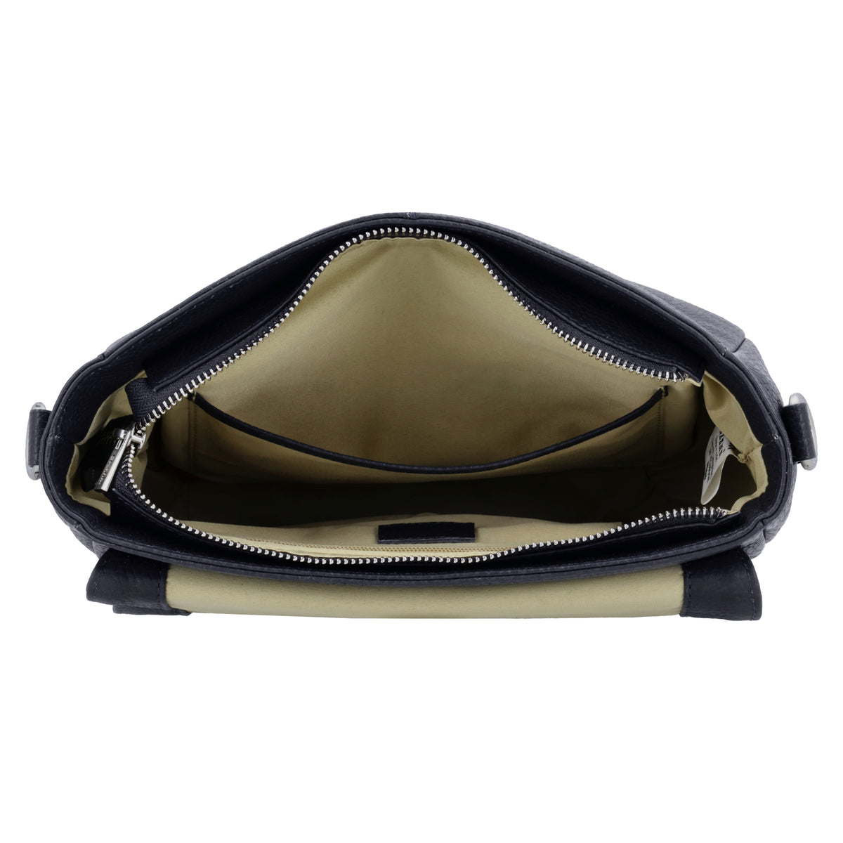 Satteltasche 25 x 22,5cm in Blau|Marine mit Überschlag und Reißverschluss - leder-accessoires.com