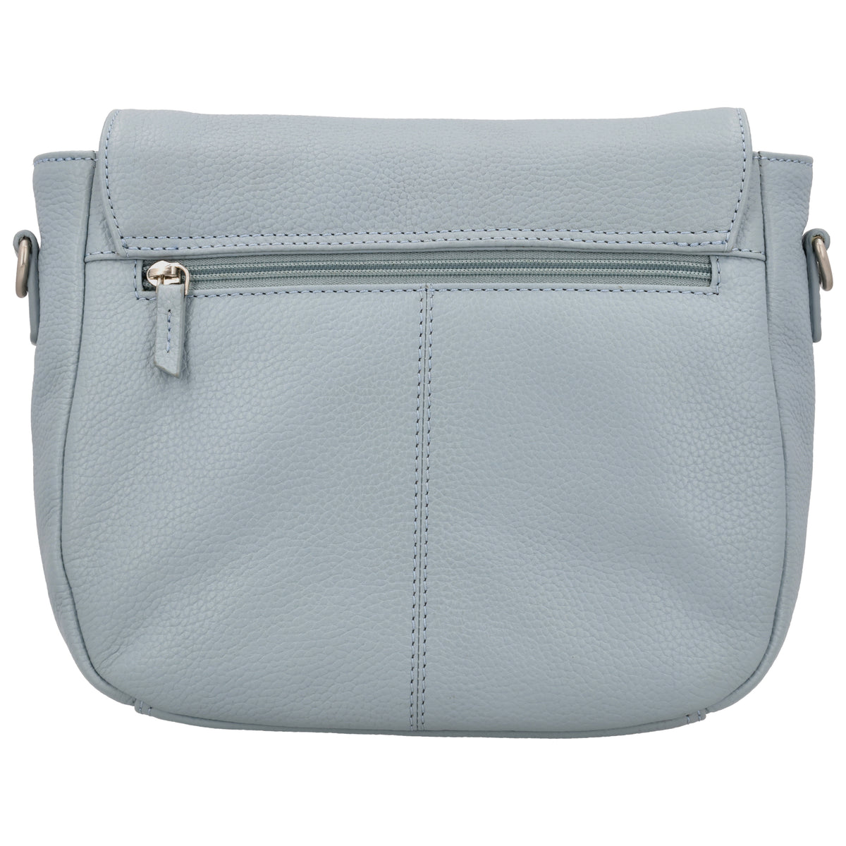 Satteltasche 25 x 22,5cm in Hellblau mit Überschlag und Reißverschluss - leder-accessoires.com