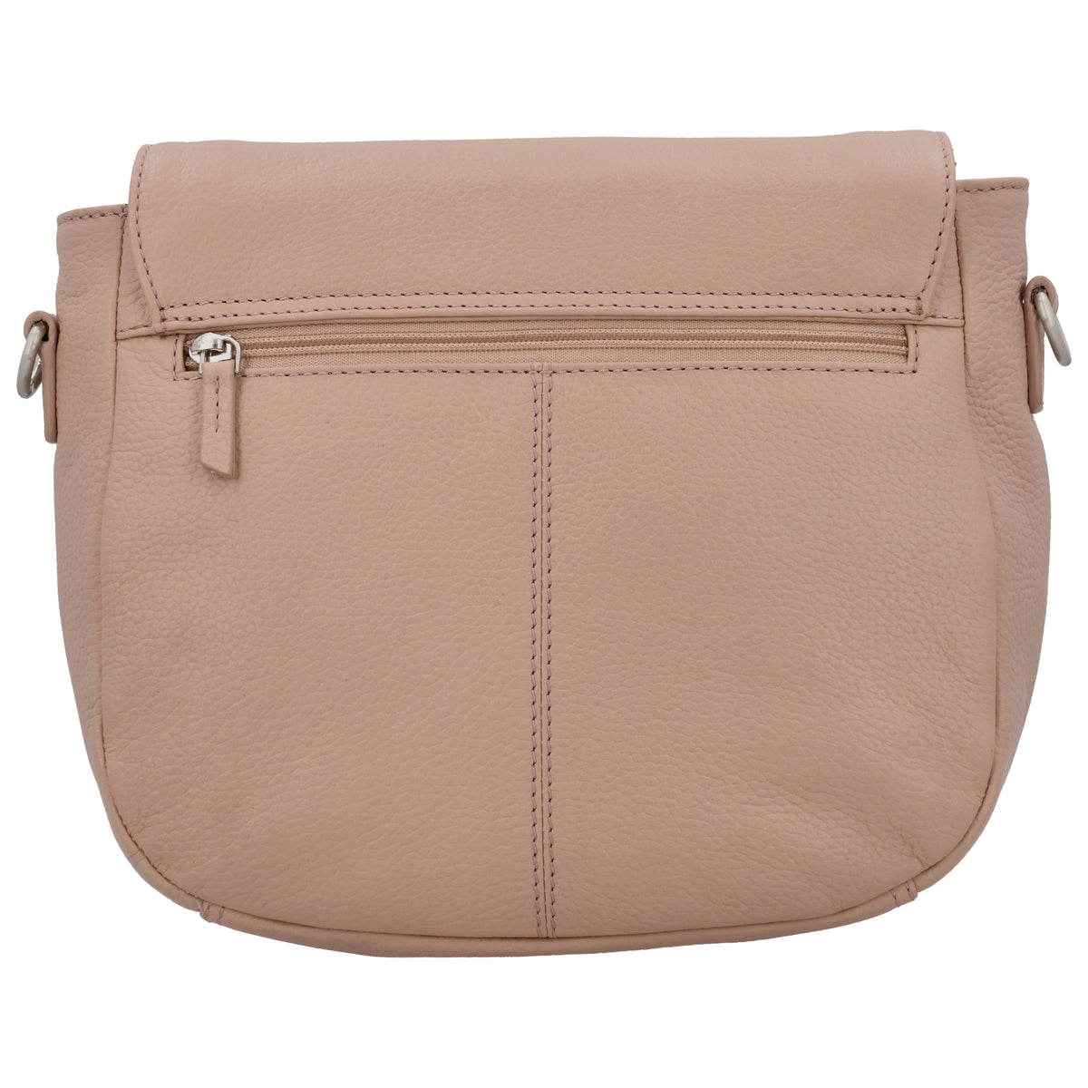Satteltasche 25 x 22,5cm in Altrosa mit Überschlag und Reißverschluss - leder-accessoires.com