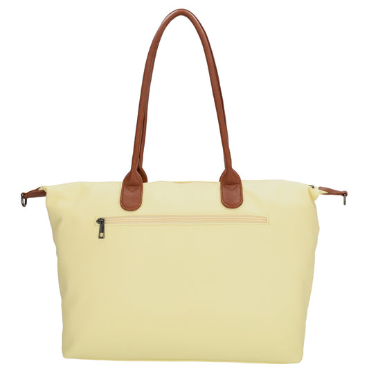 Gelber Shopper 51x33cm mit Laptopfach 15,6 Zoll - leder-accessoires.com