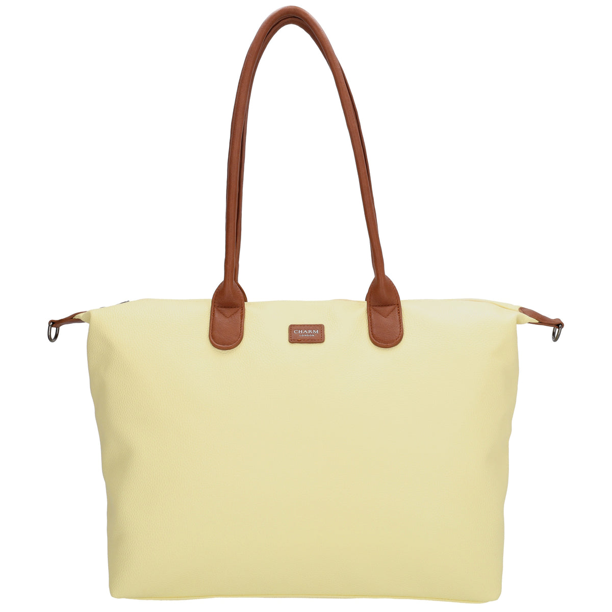 Gelber Shopper 51x33cm mit Laptopfach 15,6 Zoll - leder-accessoires.com