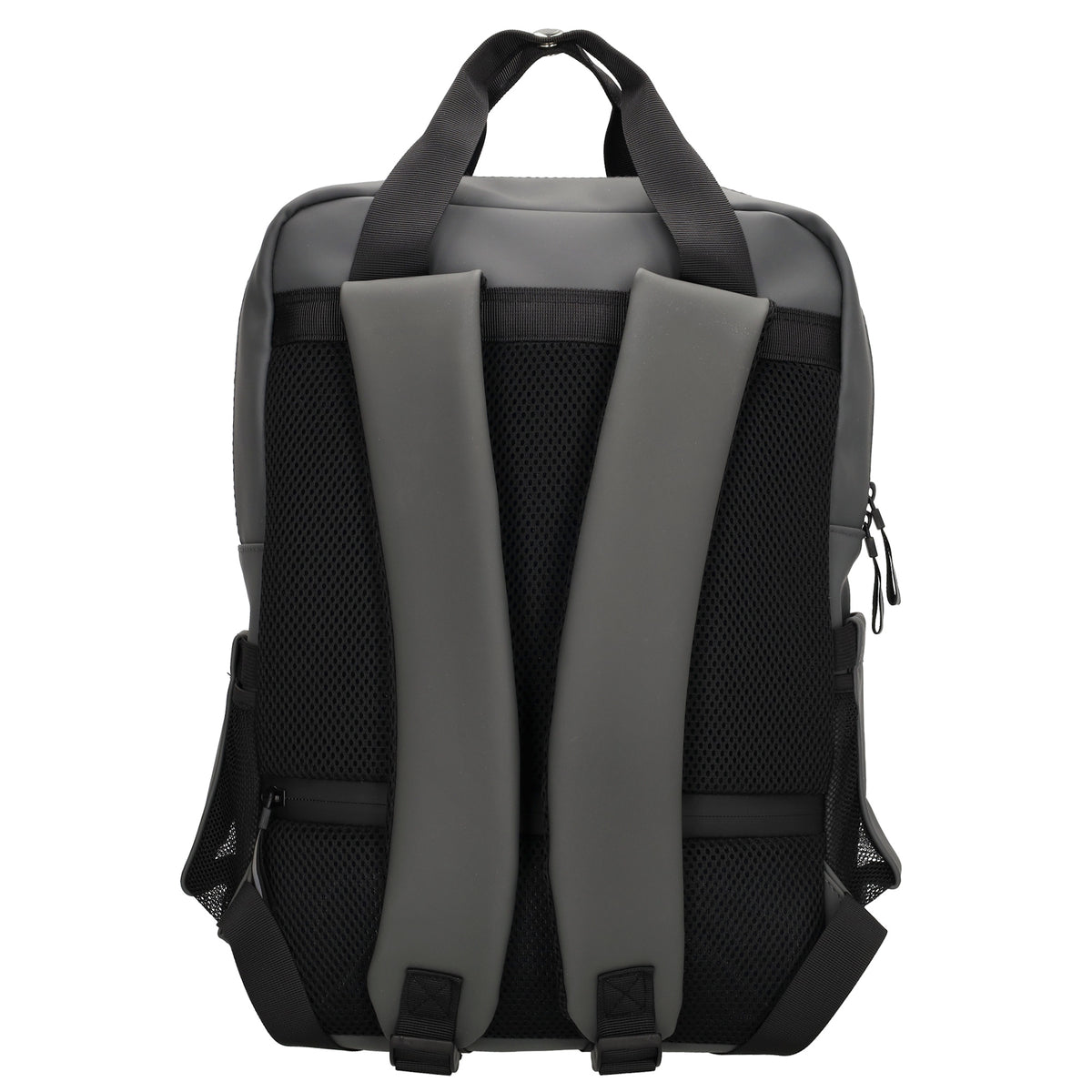 Schul-| Businessrucksack 40 x 37cm wasserabweisend in Anthrazit mit Reißverschluss - leder-accessoires.com