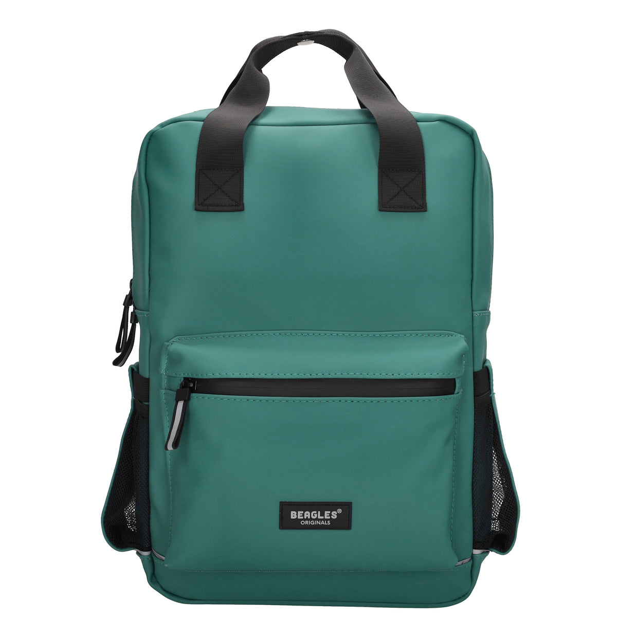 Schul-| Businessrucksack 40 x 37cm wasserabweisend in Petrol mit Reißverschluss - leder-accessoires.com
