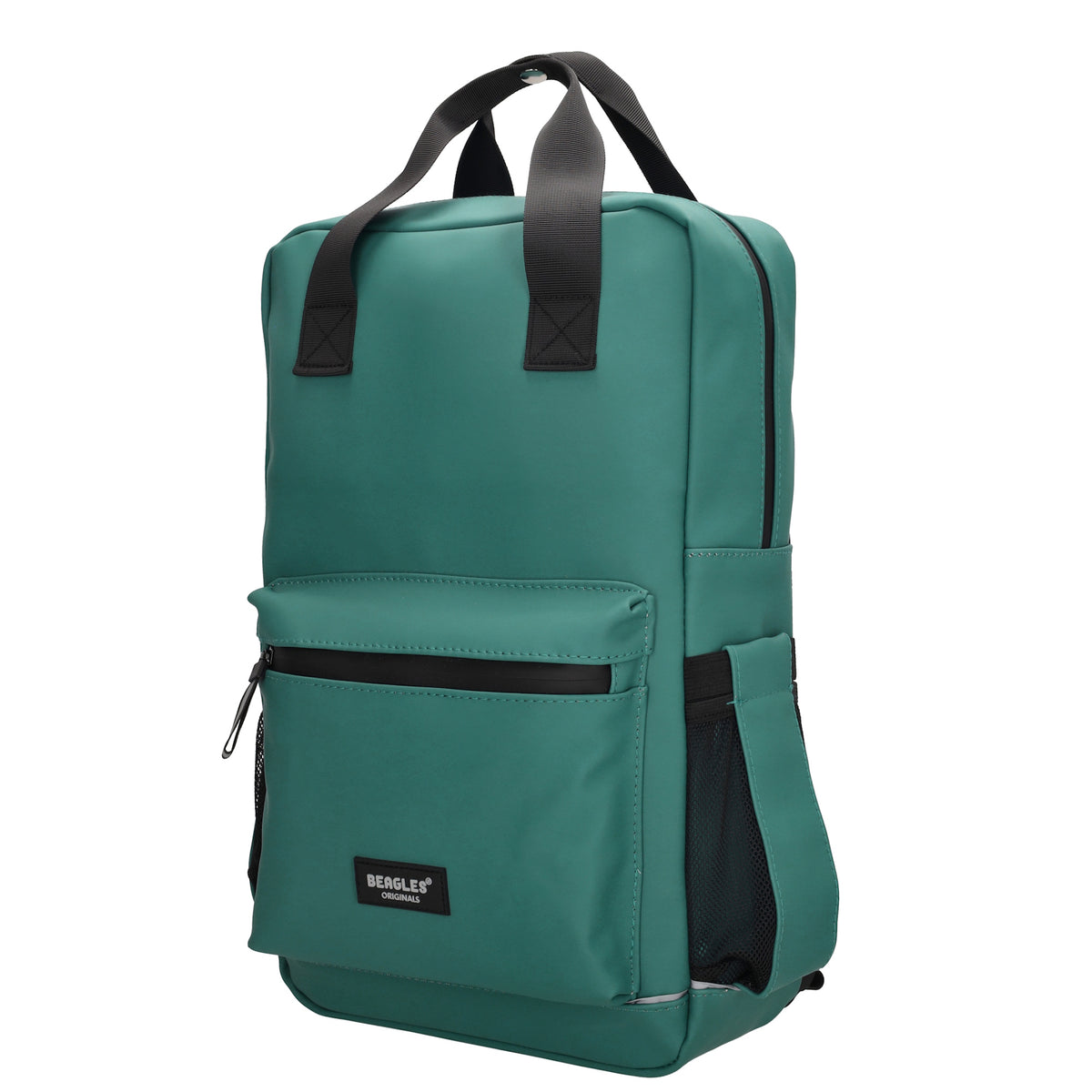 Schul-| Businessrucksack 40 x 37cm wasserabweisend in Petrol mit Reißverschluss - leder-accessoires.com
