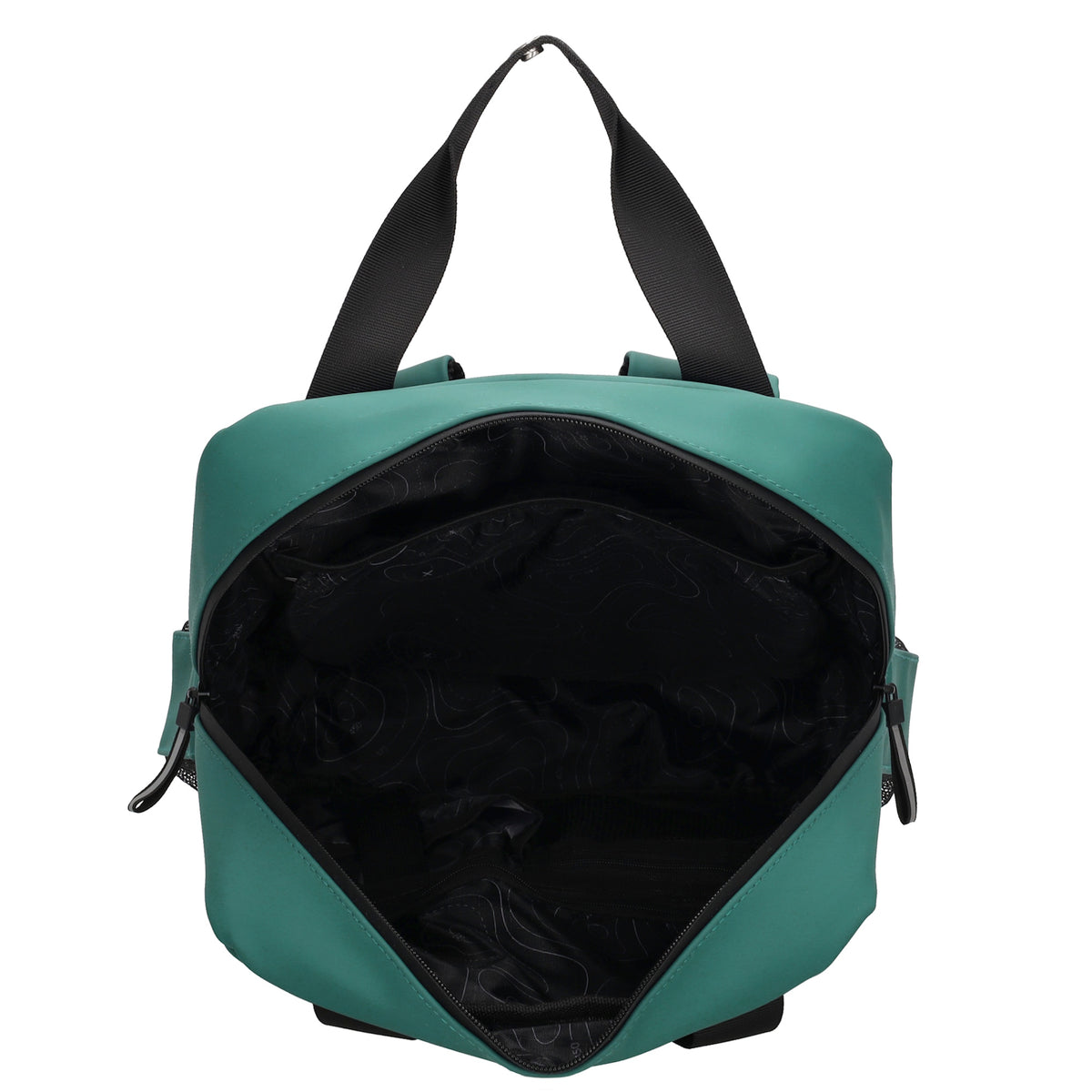 Schul-| Businessrucksack 40 x 37cm wasserabweisend in Petrol mit Reißverschluss - leder-accessoires.com