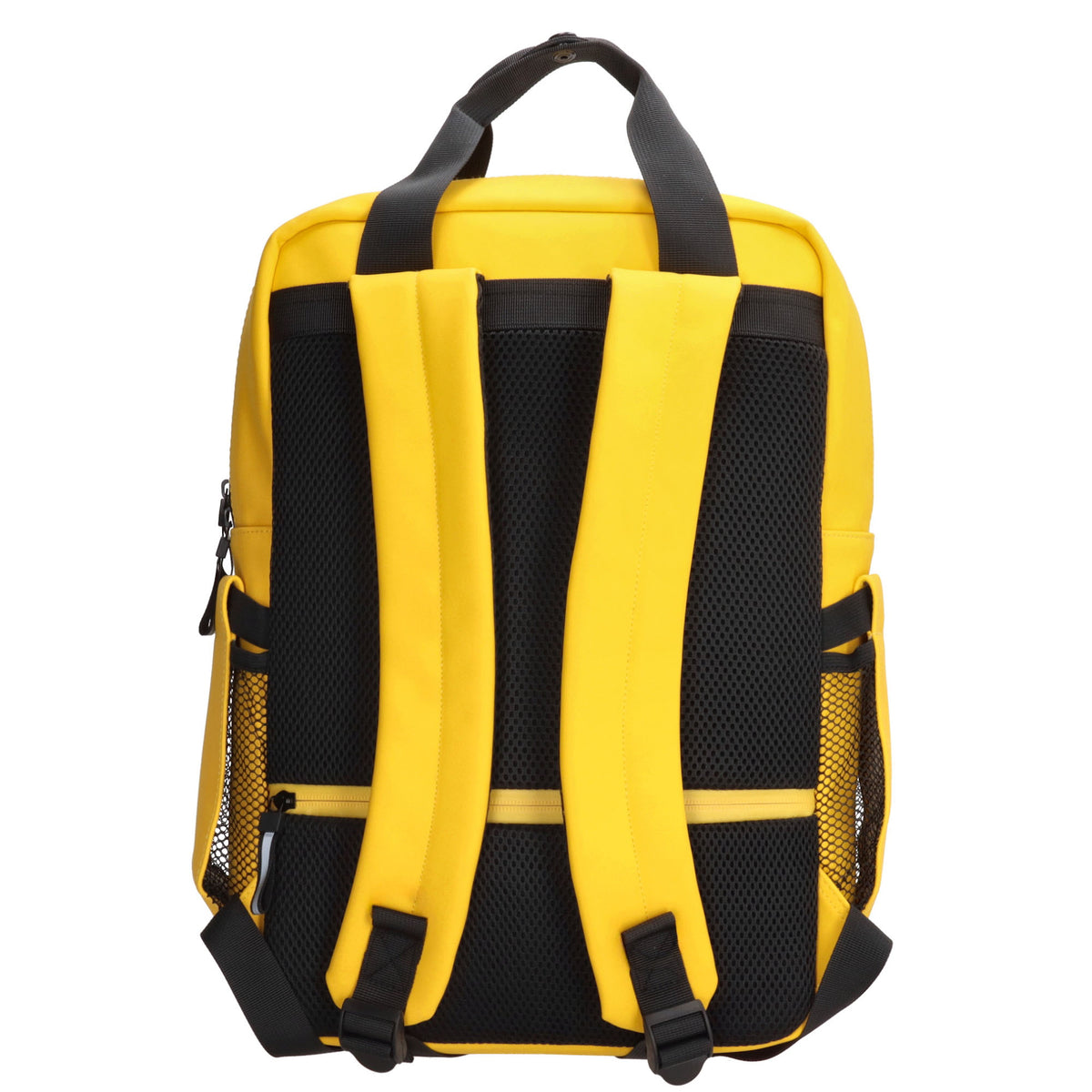 Schul-| Businessrucksack 40 x 37cm wasserabweisend in Gelb mit Reißverschluss - leder-accessoires.com