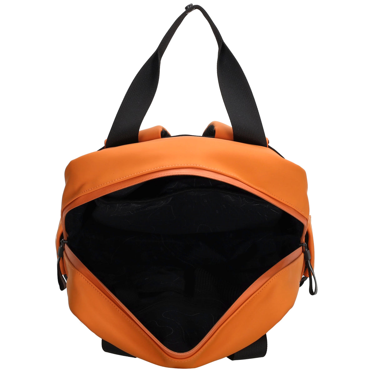 Schul-| Businessrucksack 40 x 37cm wasserabweisend in Orange mit Reißverschluss - leder-accessoires.com