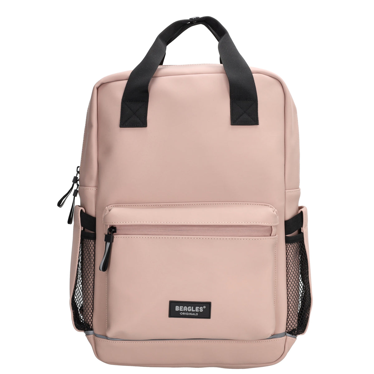 Schul-| Businessrucksack 40 x 37cm wasserabweisend in Altrosa mit Reißverschluss - leder-accessoires.com