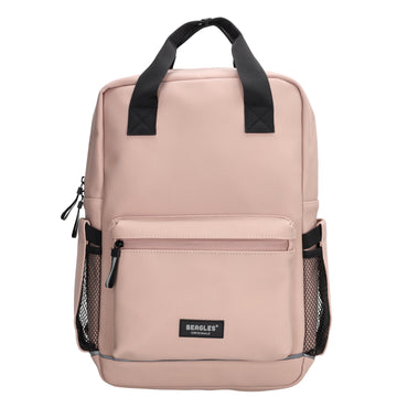 Schul-| Businessrucksack 40 x 37cm wasserabweisend in Altrosa mit Reißverschluss - leder-accessoires.com