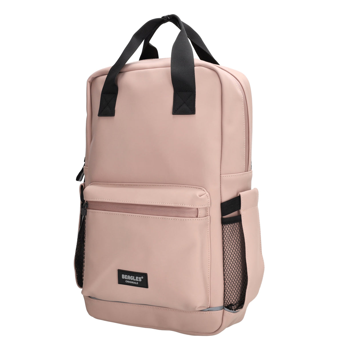Schul-| Businessrucksack 40 x 37cm wasserabweisend in Altrosa mit Reißverschluss - leder-accessoires.com