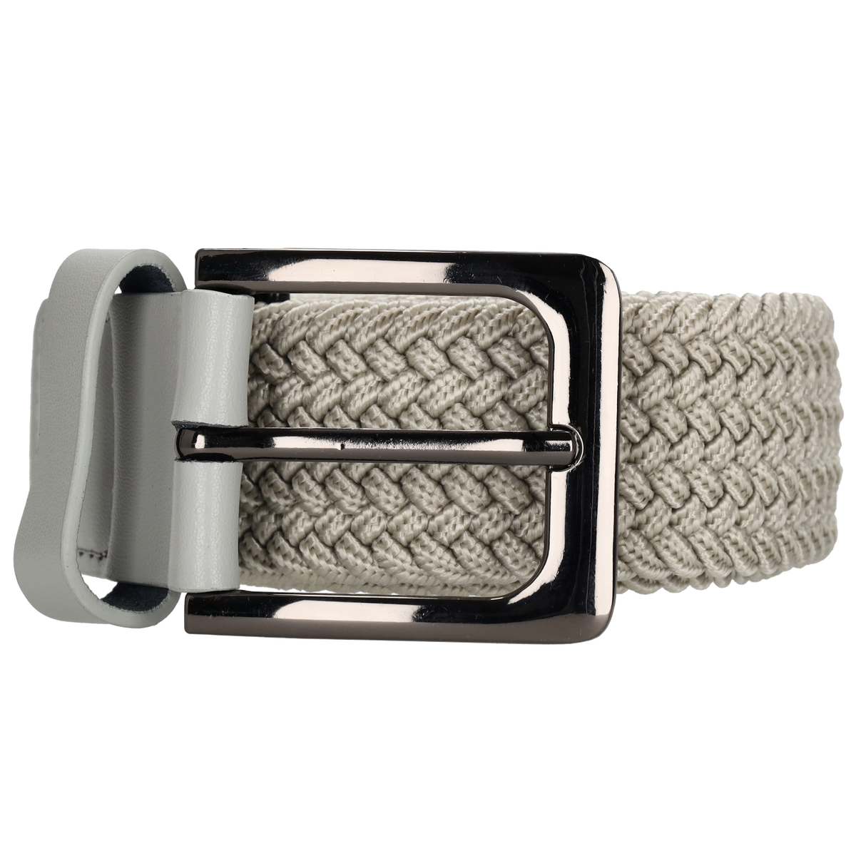 Stretchgürtel|Bandgürtel 35mm in Beige mit Dornschließe - leder-accessoires.com