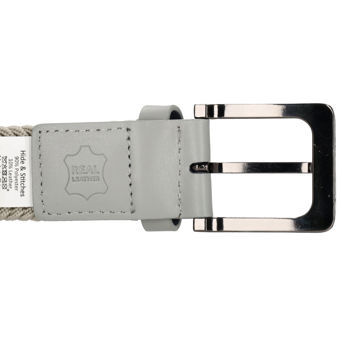 Stretchgürtel|Bandgürtel 35mm in Beige mit Dornschließe - leder-accessoires.com