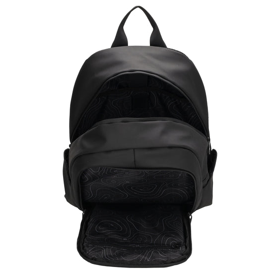 Laptoprucksack 46x34cm in Schwarz mit Kordelzug vorne - leder-accessoires.com