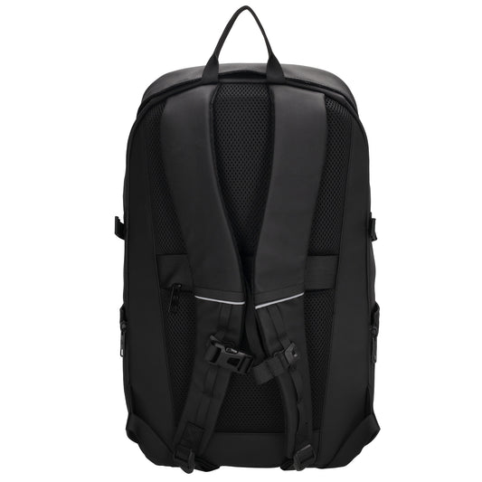 Rucksack 47x30cm in Schwarz mit Brustgurt und Aufsteckfunktion - leder-accessoires.com
