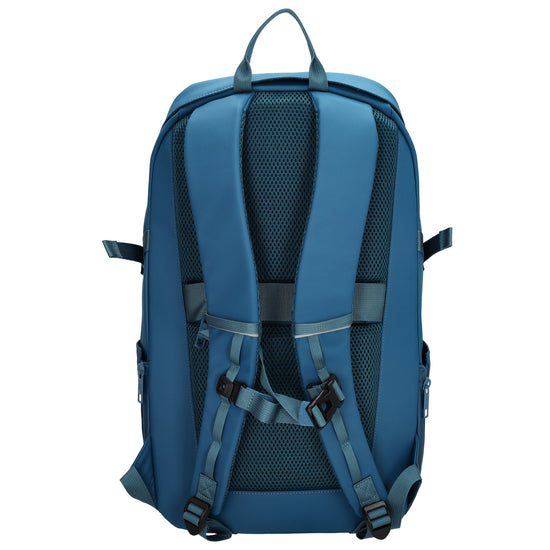 Rucksack 47x30cm in Jeansblau mit Brustgurt und Aufsteckfunktion - leder-accessoires.com