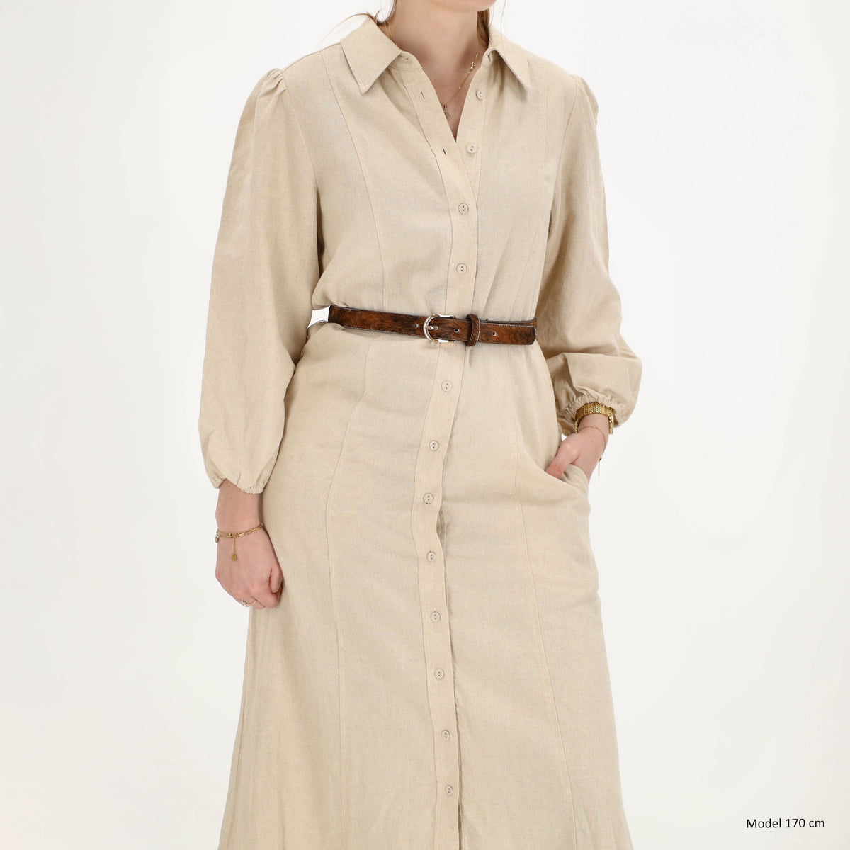 Ledergürtel 25mm in Kuh|Braun mit Dornschließe in Gold - leder-accessoires.com