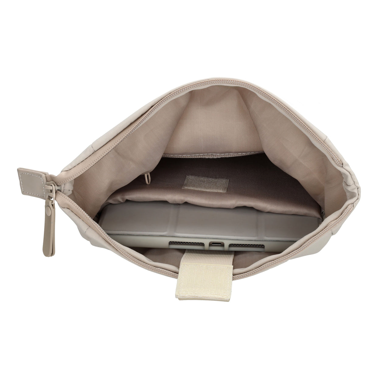 Rucksack 38x29cm in Beige | Creme mit Überschlag und Reißverschluss - leder-accessoires.com