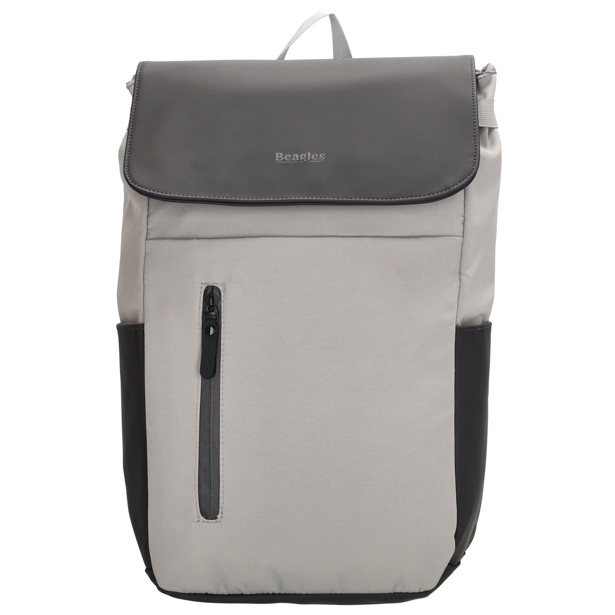 Grauer Laptoprucksack 26x41,5cm für 17,3 Zoll mit Trolleyband & Sicherheitsfach - leder-accessoires.com