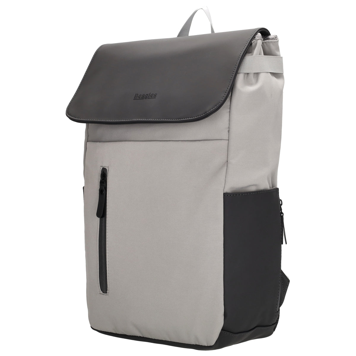 Grauer Laptoprucksack 26x41,5cm für 17,3 Zoll mit Trolleyband & Sicherheitsfach - leder-accessoires.com