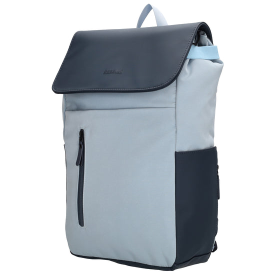 Hellblauer Laptoprucksack 26x41,5cm bis 17,3 Zoll mit vielen Fächern - leder-accessoires.com