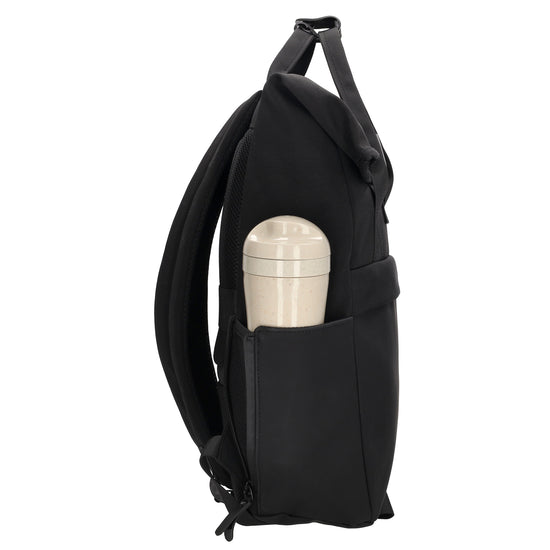 Laptoprucksack 53x28cm in Schwarz mit zusätzlichen Griffen - leder-accessoires.com