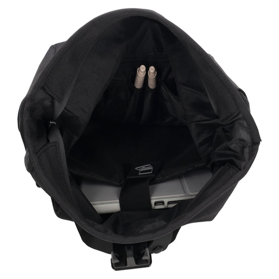 Laptoprucksack 53x28cm in Schwarz mit zusätzlichen Griffen - leder-accessoires.com