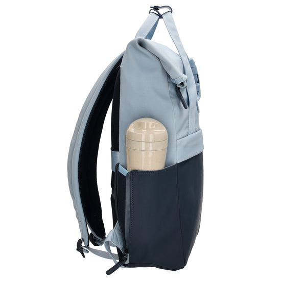 Laptoprucksack 53x28cm in Hellblau|Marine mit zusätzlichen Griffen - leder-accessoires.com