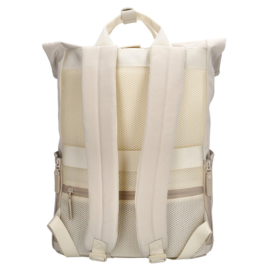 Laptoprucksack 53x28cm in Creme mit zusätzlichen Griffen - leder-accessoires.com