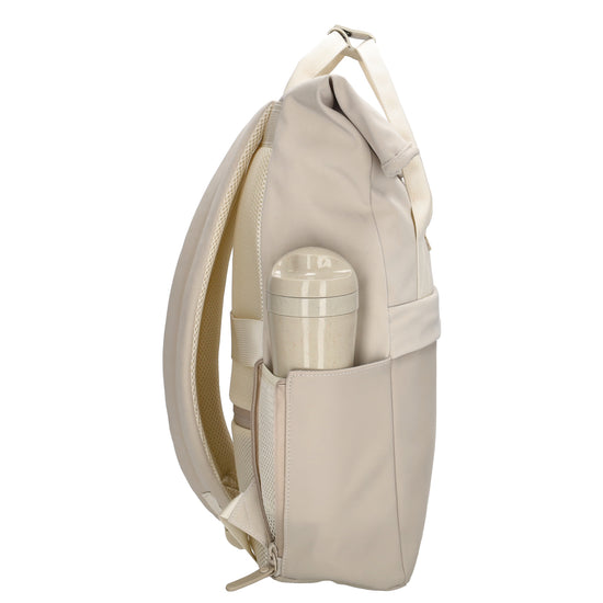 Laptoprucksack 53x28cm in Creme mit zusätzlichen Griffen - leder-accessoires.com