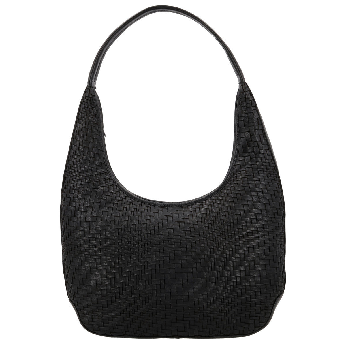 Leder Flechttasche 40x24cm in Schwarz Damen - leder-accessoires.com