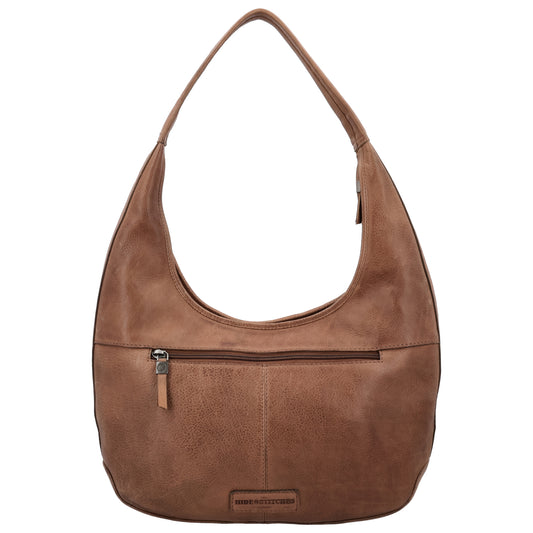 Cognac Leder Schultertasche 40x24cm geflochten - leder-accessoires.com