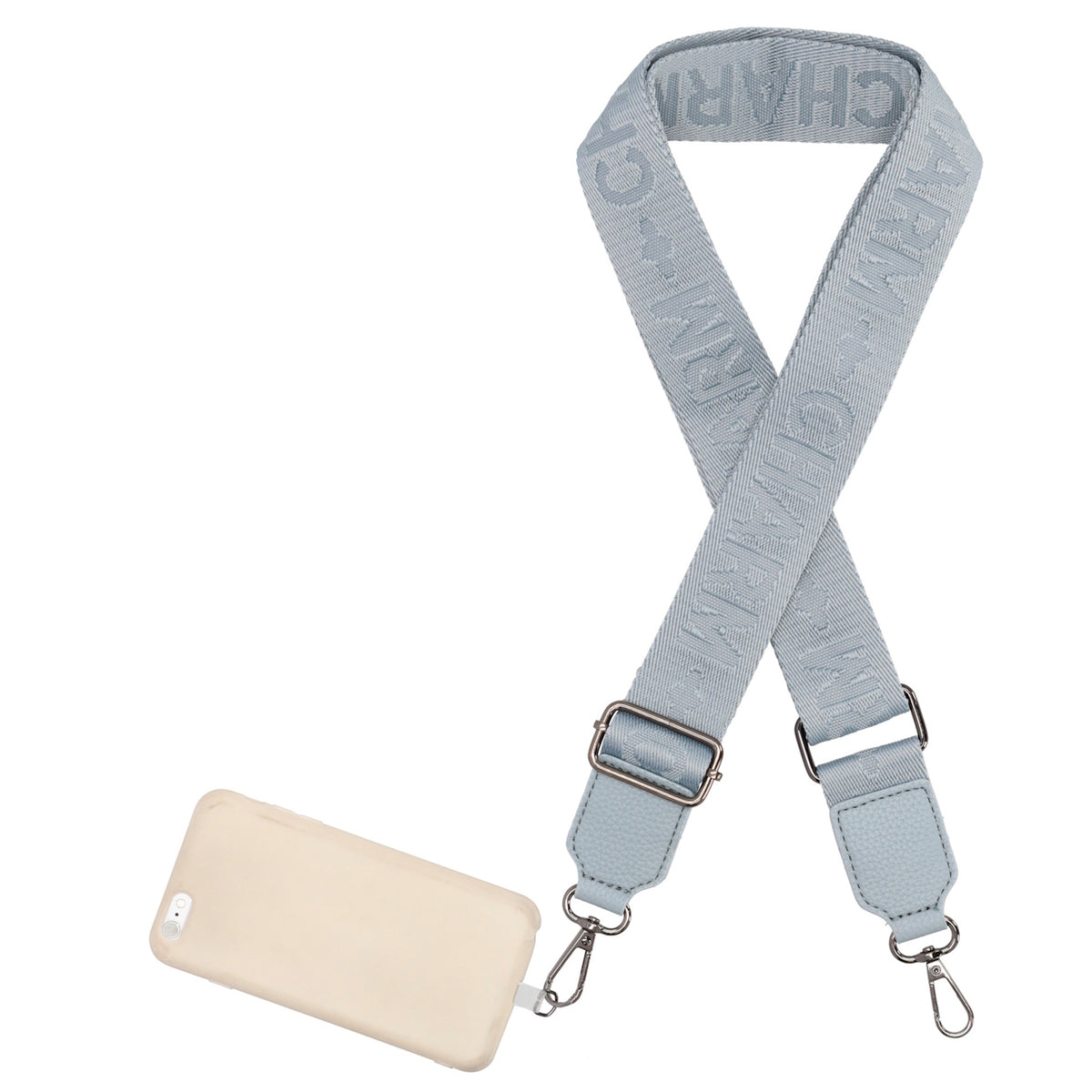 Schulterriemen Hellblau 140x40cm – Moderner Handy- & Taschenriemen - leder-accessoires.com