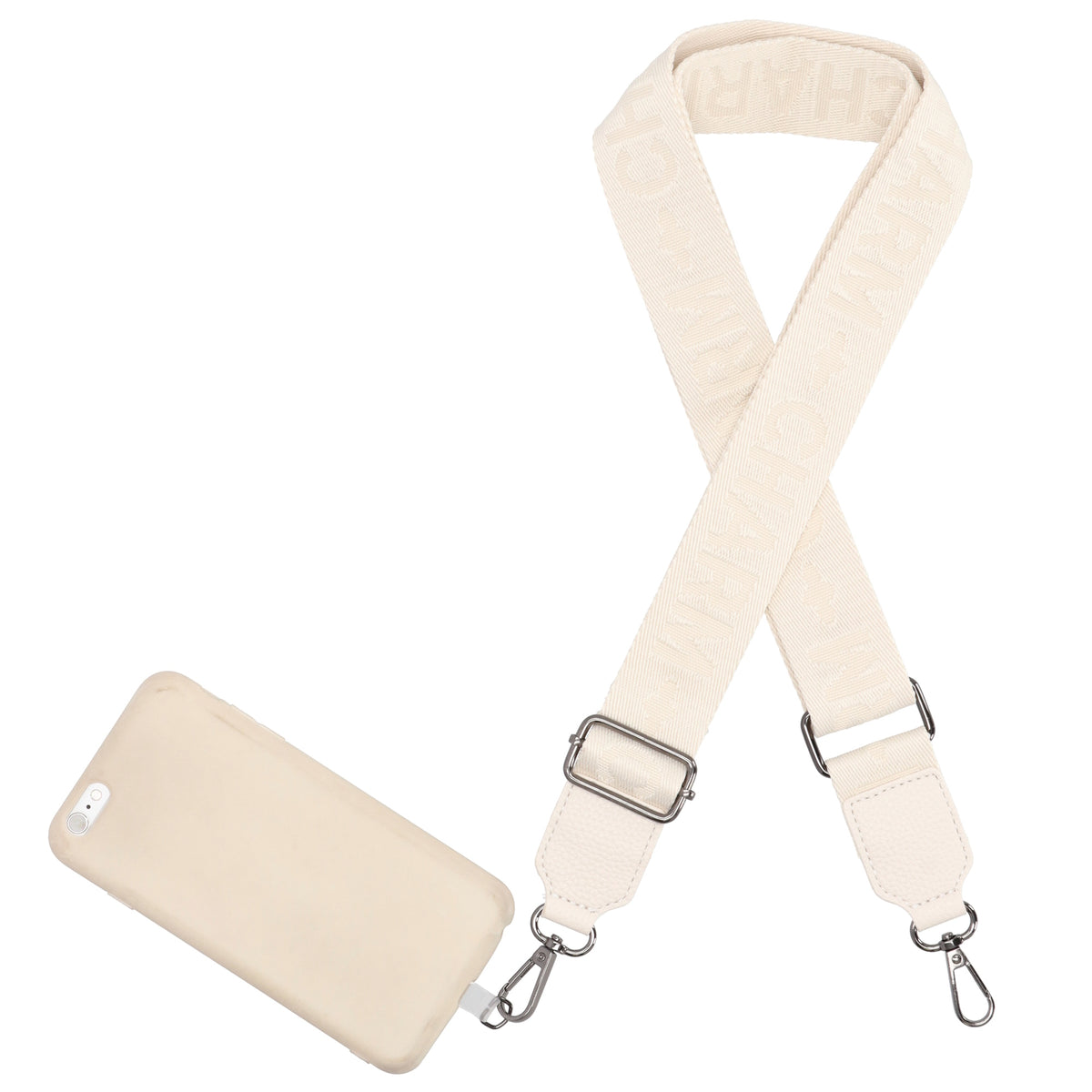Schulterriemen Creme 140x40cm für Handy & Tasche – Eleganter Trageriemen - leder-accessoires.com