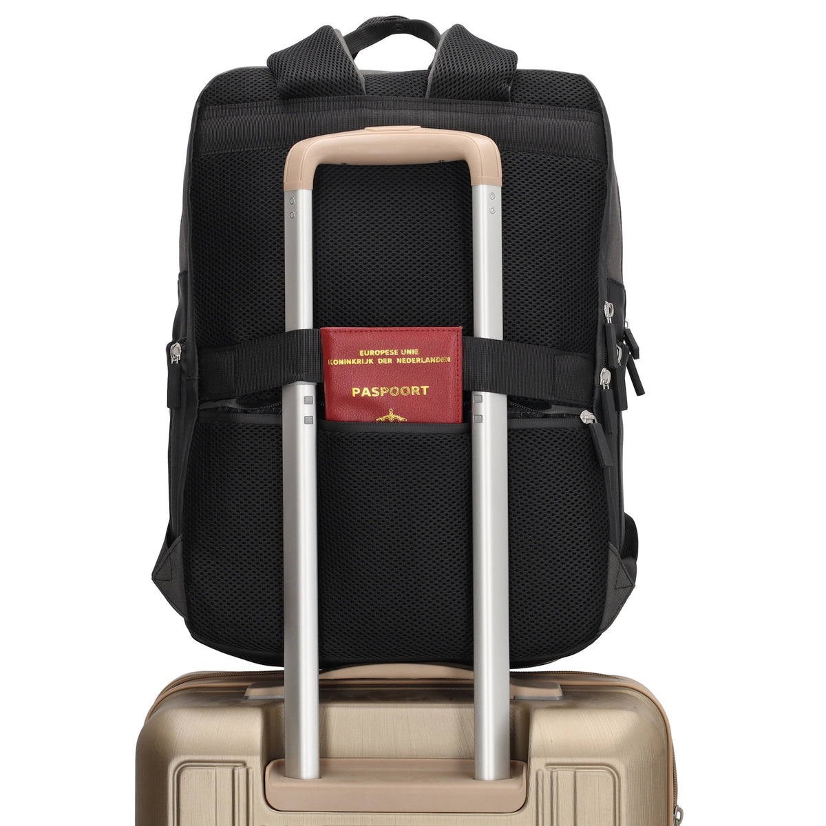 Rucksack 31 x 44 x 12cm in Schwarz aus Nylon|Polyester - leder-accessoires.com