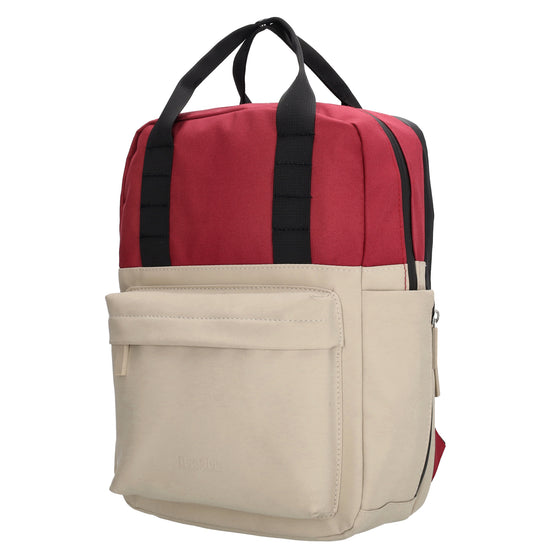 Rucksack 33 x 23,5 x 9cm in Burgunder aus Nylon|Polyester - leder-accessoires.com
