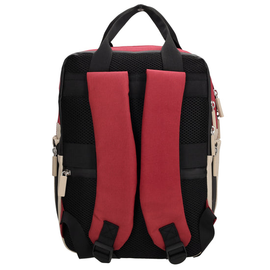 Rucksack 33 x 23,5 x 9cm in Burgunder aus Nylon|Polyester - leder-accessoires.com