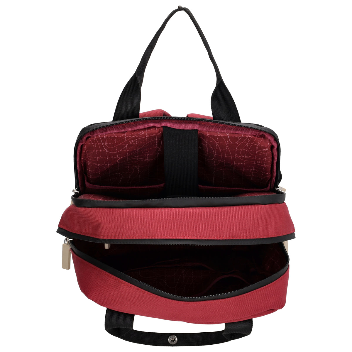 Rucksack 33 x 23,5 x 9cm in Burgunder aus Nylon|Polyester - leder-accessoires.com
